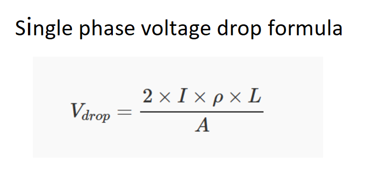 Single-phase Voltage Drop Calculator